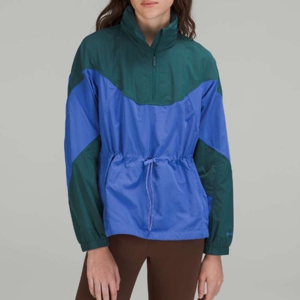 Lululemon Green Jasper Wild Indigo Evergreen Anorak Packable Windbreaker 2